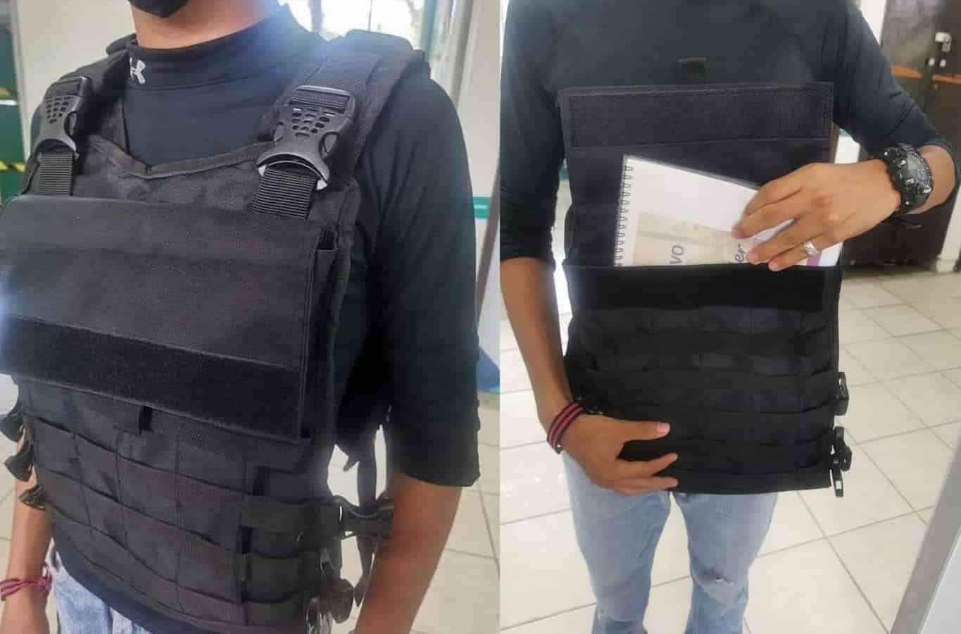 Pensaron que era un chaleco antibalas y era su mochila