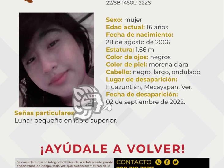 Buscan en Mecayapan a la menor Leydi Karen Castillo Bautista