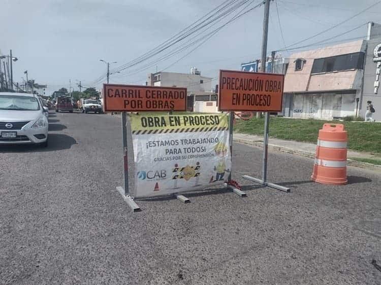 Anuncian cierre en calles de Boca del Río este miércoles por obras; será por 24 horas