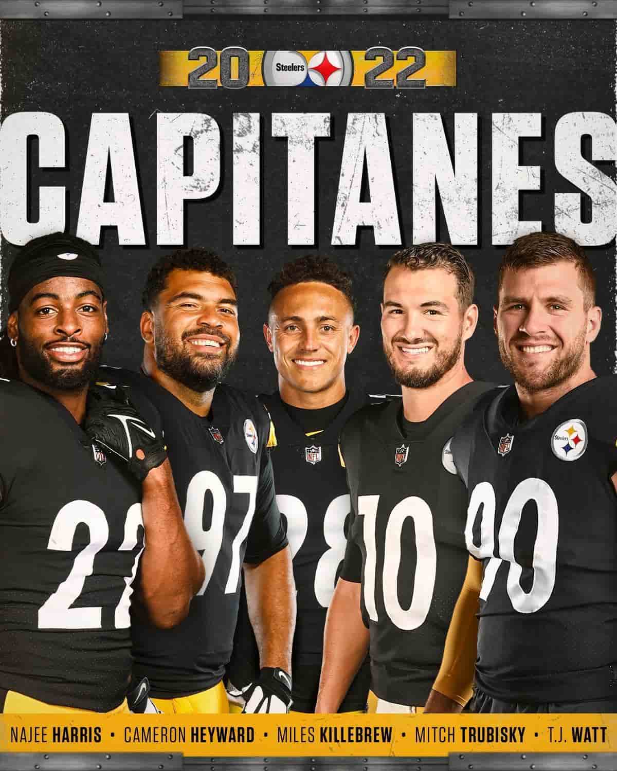 ¡No te lo pierdas! Steelers anuncia a sus capitanes para la temporada 2022