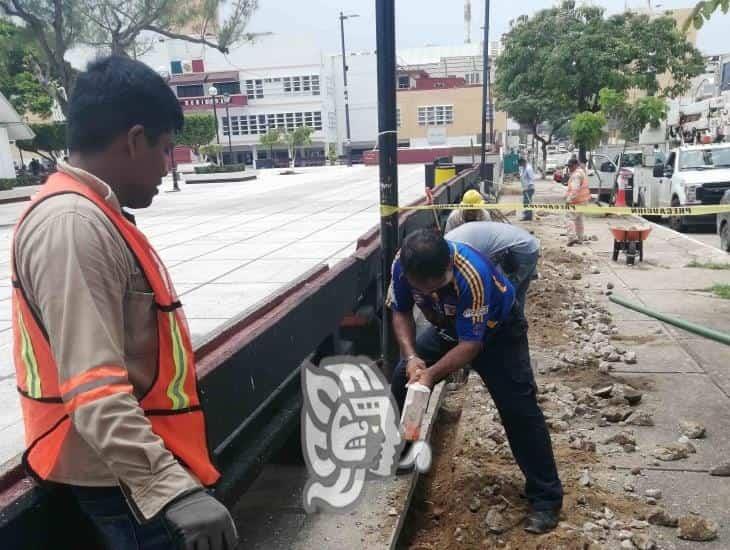 Inician introducción de tubería y cableado en el Parque Independencia