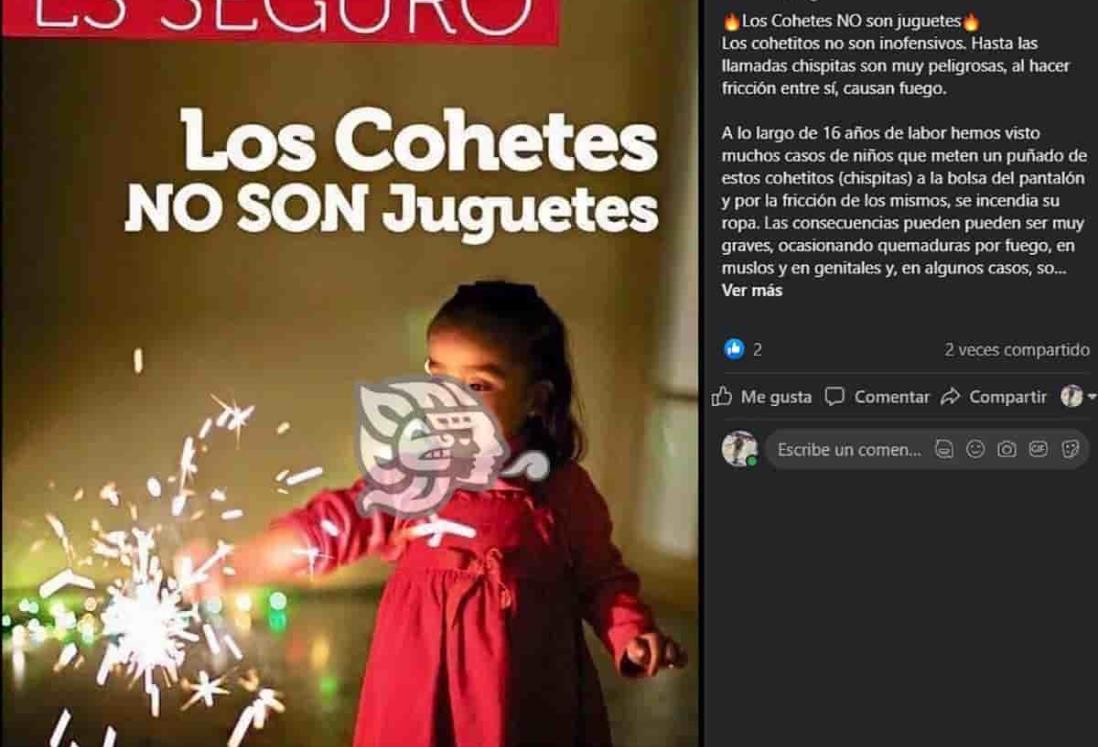 Te Queremos Ayudar inició la campaña los cohetes no son juguetes,