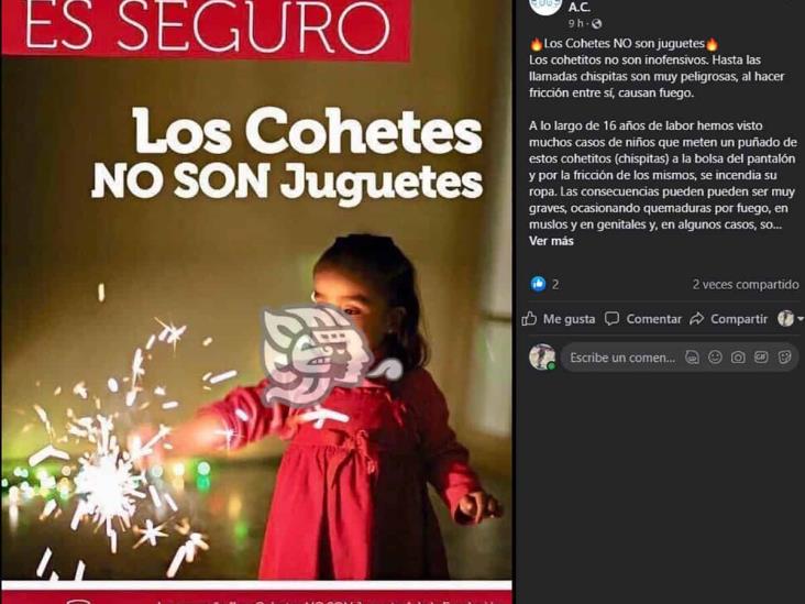 Te Queremos Ayudar inició la campaña los cohetes no son juguetes,