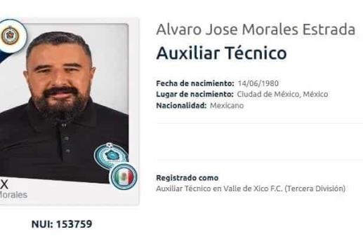 Comentarista de ESPN es auxiliar técnico del Valle de Xico