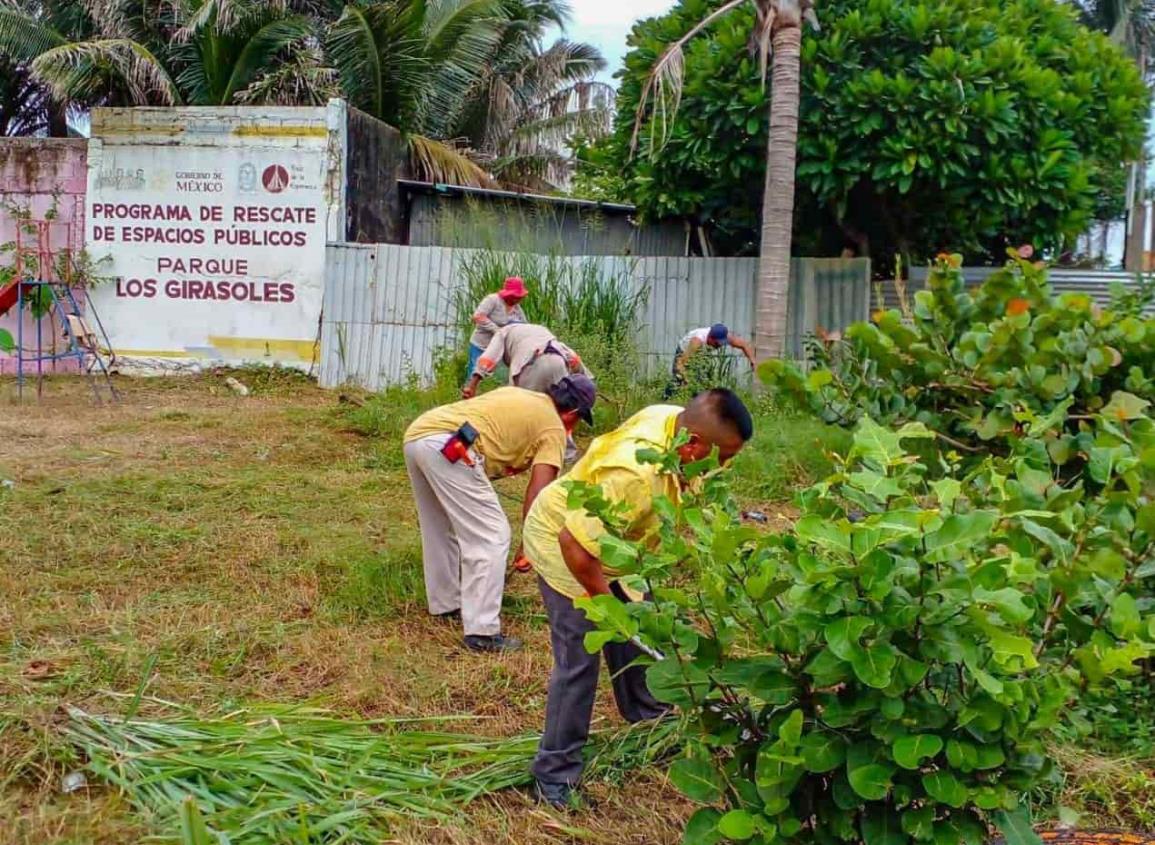 Gobierno de Coatzacoalcos mantiene en óptimas condiciones parques y áreas verdes