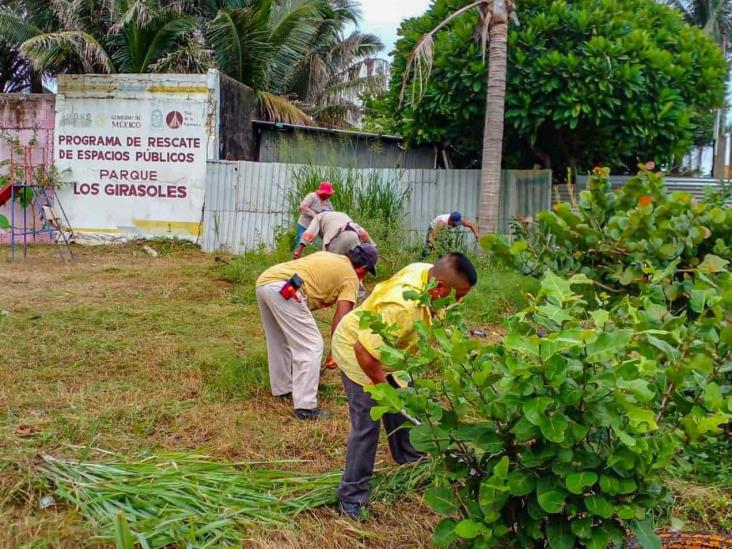 Gobierno de Coatzacoalcos mantiene en óptimas condiciones parques y áreas verdes