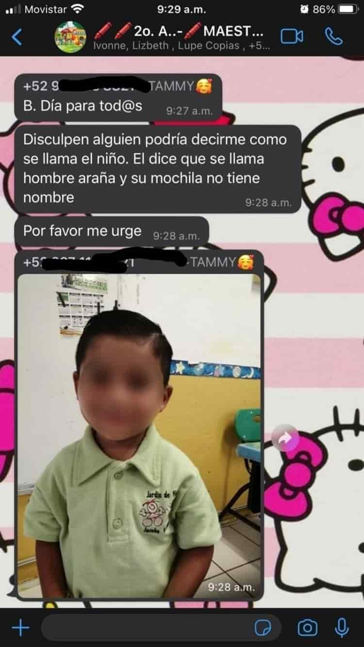 Niño dice llamarse “Hombre Araña”; maestra pide ayuda a padres para identificarlo