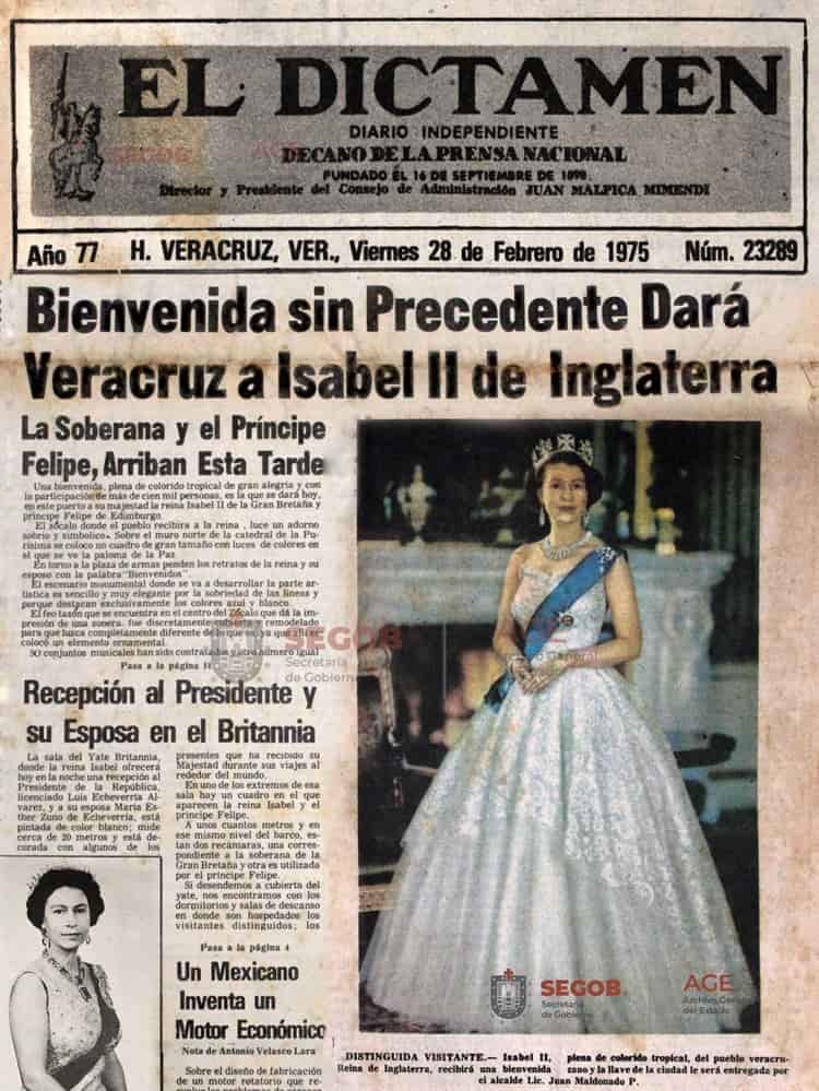 La visita de la Reina Isabel II a Veracruz de 1975 en fotos