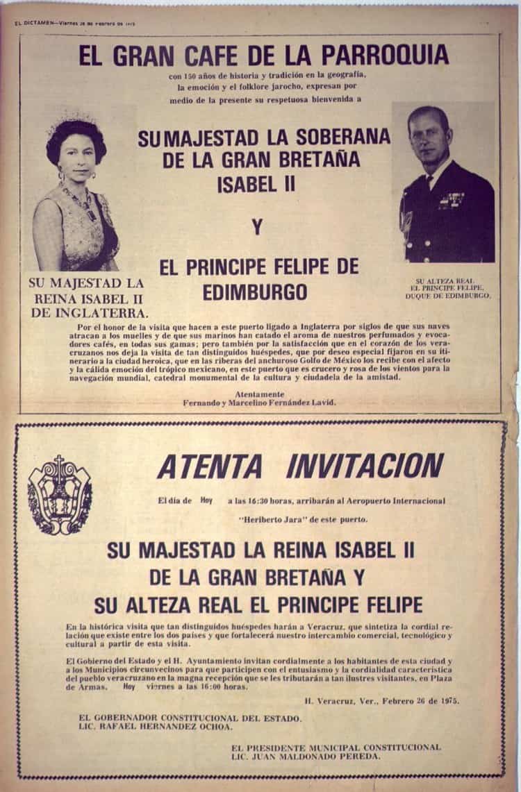 La visita de la Reina Isabel II a Veracruz de 1975 en fotos