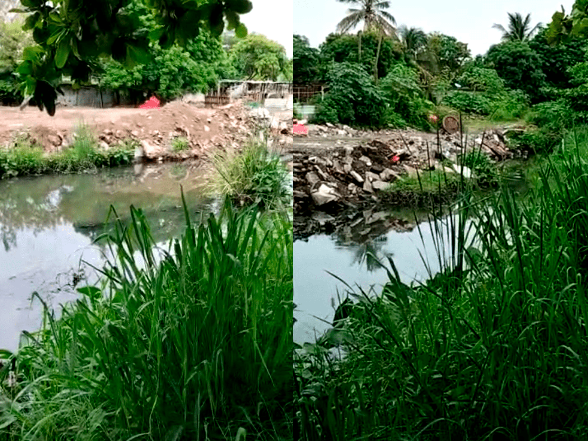 Habitantes del Floresta temen a inundarse por relleno de canal en Veracruz