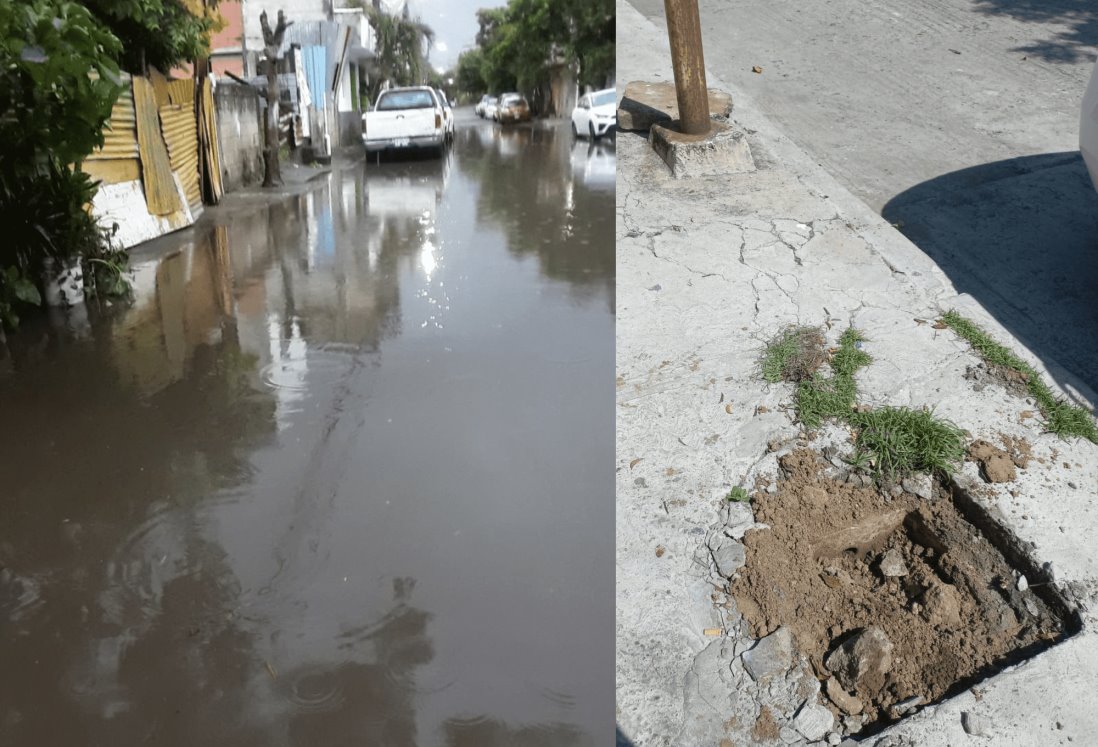 Vecinos de colonias en Boca del Río denuncian robo de tubería y fallas en el drenaje
