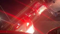 Más de una hora ciudadanos atrapados en tráfico por accidente en Veracruz