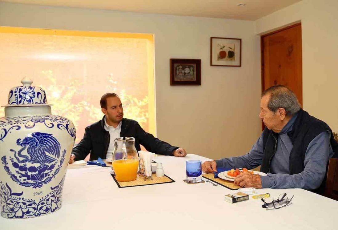 ¿Se une al PAN? Muñoz Ledo desayuna con Marko Cortés