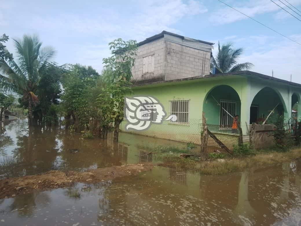 Viviendas inundadas por la crecida de los ríos en Jesús Carranza