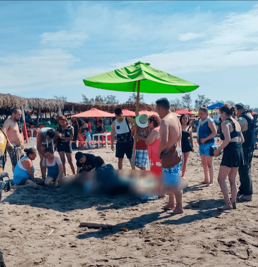 Turista se ahoga al salvar a sus dos hijos en playas de Tecolutla, Veracruz