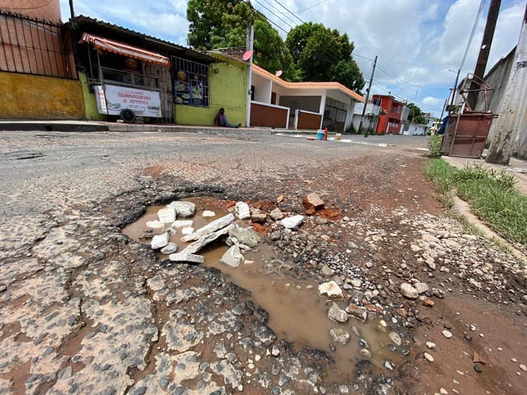 ¡De alegre nada! Vecinos de Vista Alegre en Veracruz se quejan de calles con baches