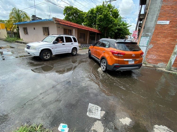 ¡De alegre nada! Vecinos de Vista Alegre en Veracruz se quejan de calles con baches