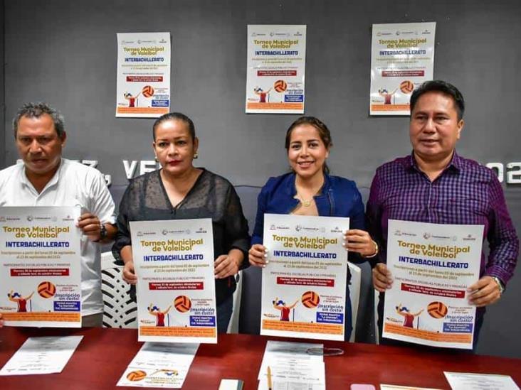 Presentan próximo torneo municipalde voleibol interbachillerato