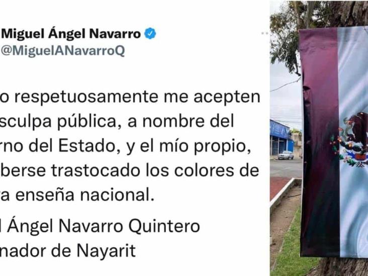 Cambian colores de bandera en actos cívicos en Nayarit; gobernador ofrece disculpas