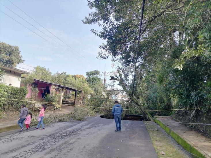 Socavón deja incomunicados a habitantes de Atzacan (+Video)