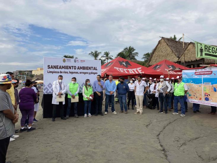 Video: Realizan jornada de limpieza en playas de Villa del Mar en Veracruz