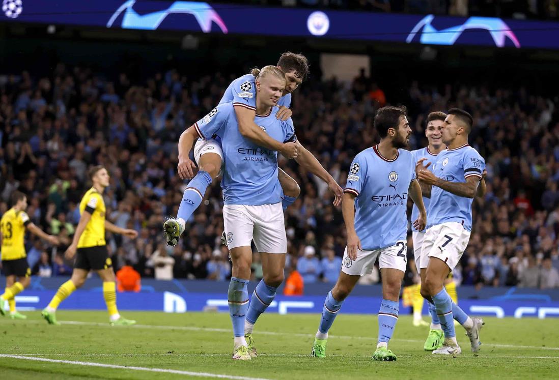 Haaland hace de las suyas y City vence al Dortmund (+video)