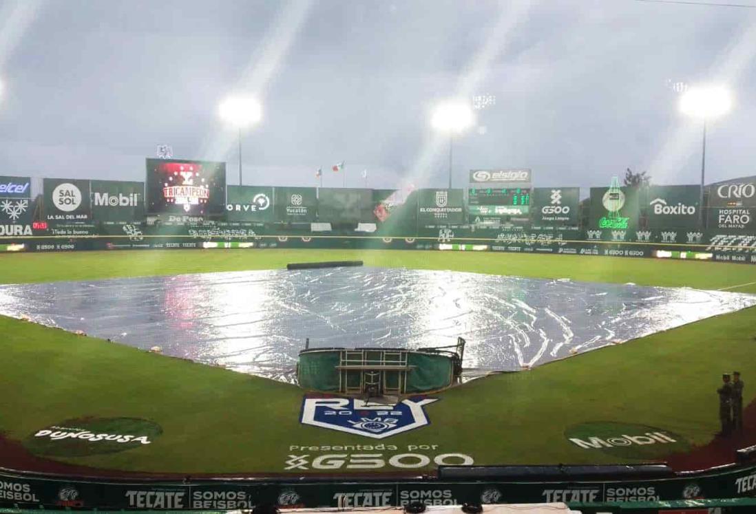 Lluvia en Yucatán aplaza Juego 3 de la Serie del Rey