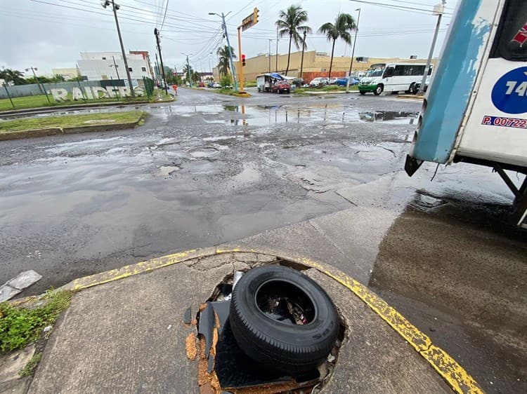 Video: Lluvias provocan encharcamientos en Veracruz y Boca del Río