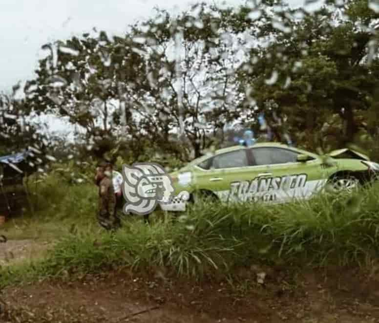 Choca patrulla en carretera Las Trancas -Coatepec