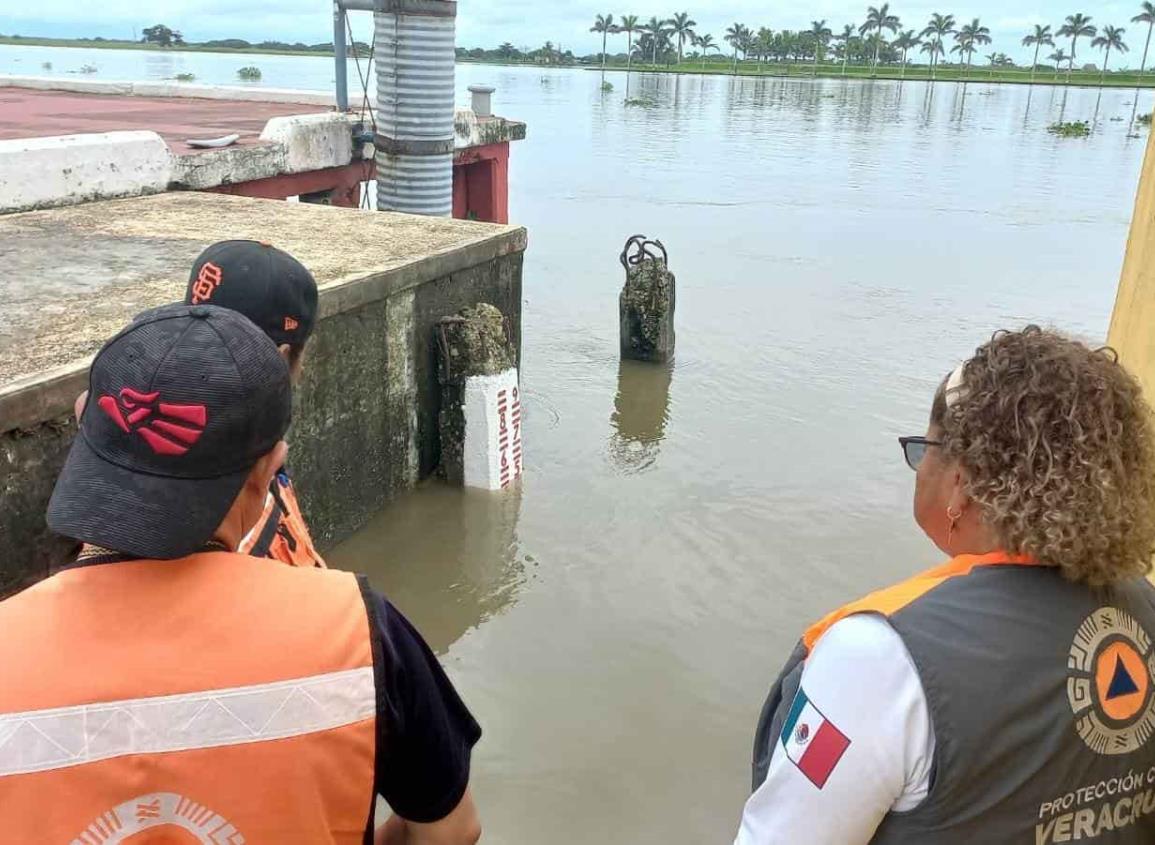 Río Papaloapan por debajo de su nivel máximo: Protección Civil de Tlacotalpan