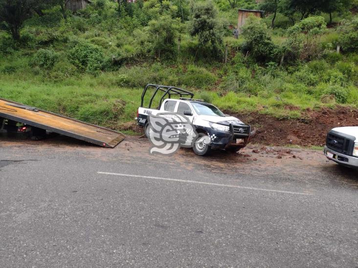 Doble accidente sobre la Puebla Orizaba; 2 policías heridos