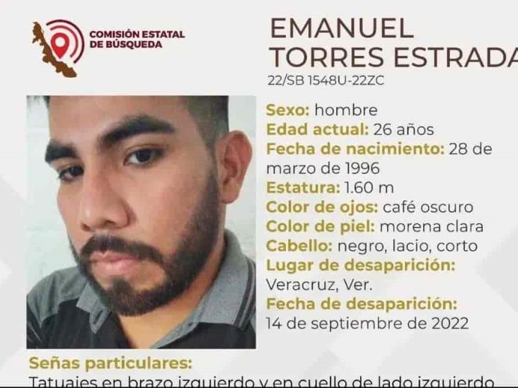 Desaparece Emanuel Torres en Veracruz; fue visto por última vez el 14 de septiembre