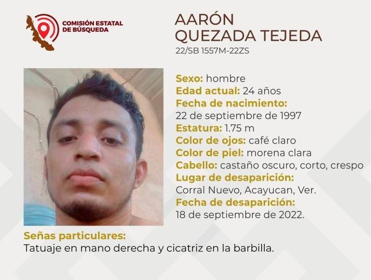 Lleva dos días desaparecido joven de Corral Nuevo, en Acayucan