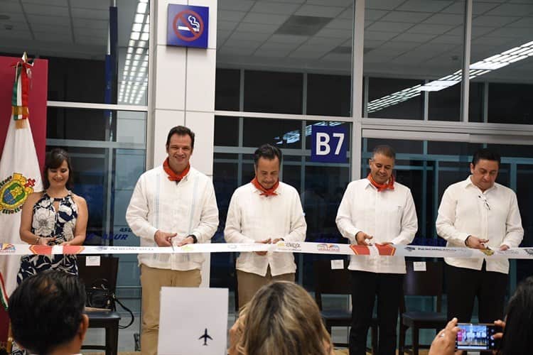 Inauguran los primeros vuelos del AIFA al aeropuerto Heriberto Jara de Veracruz