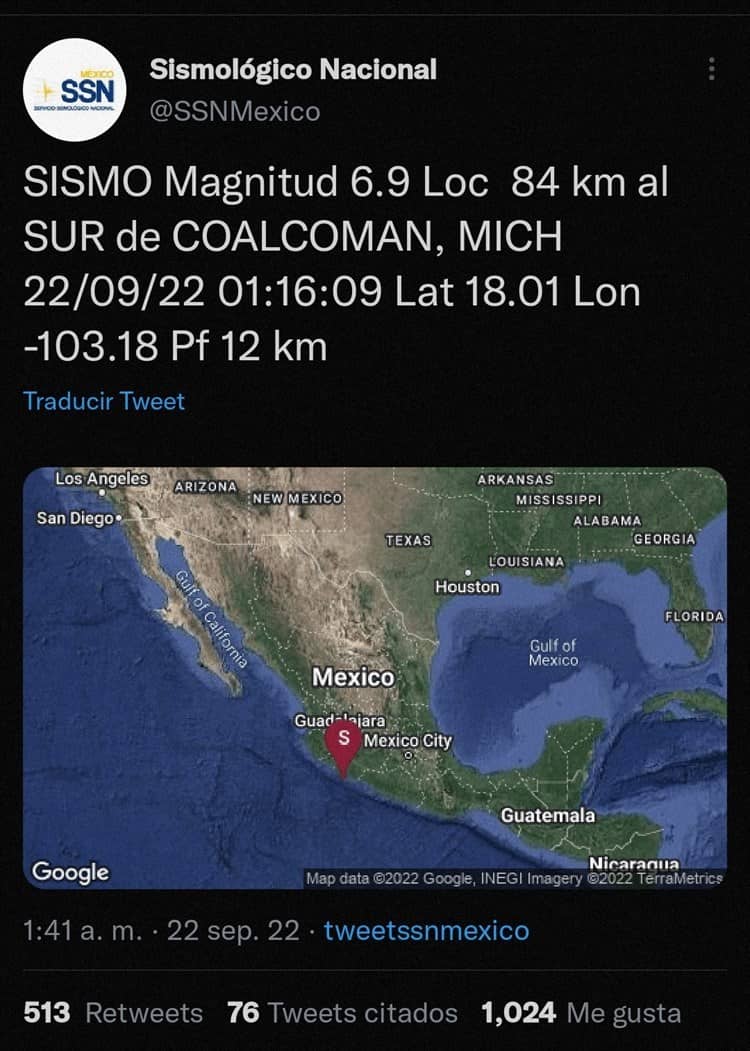 ¿Lo sentiste? Se registra sismo de 6.9 en Michoacán