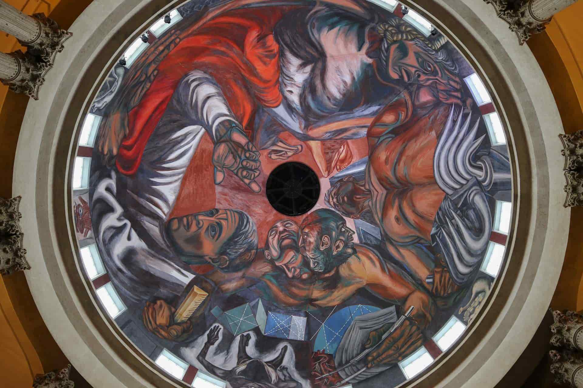 Se daña por sismo mural del artista José Clemente Orozco en Guadalajara