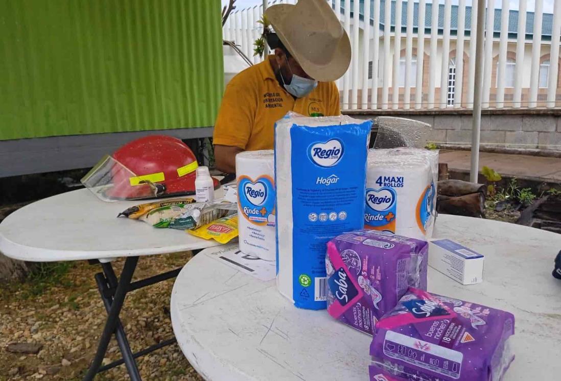 Instalan centro de acopio en Coatza para apoyar a damnificados(+Video)