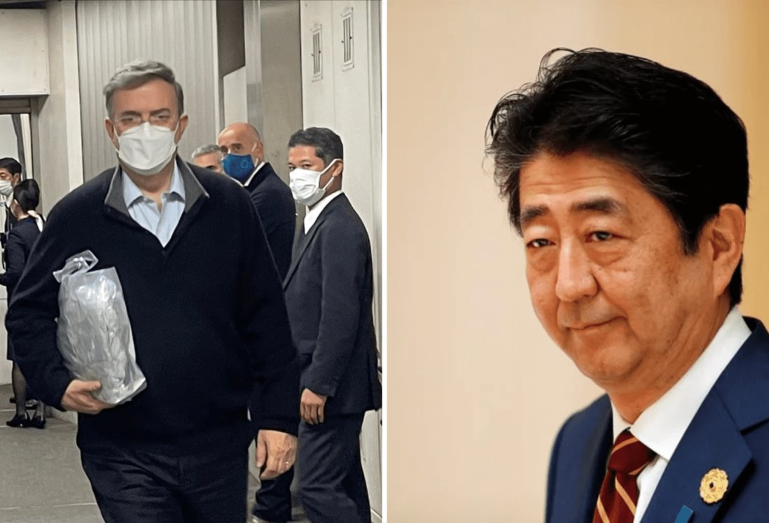 Arriba Marcelo Ebrard a Tokio para funeral del exministro de Japón Shinzo Abe