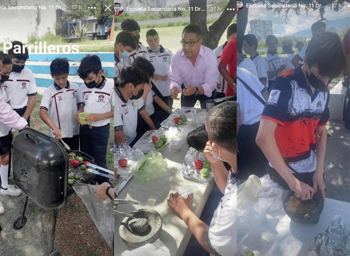 ¡Se armó la carnita asada! Enseñan a alumnos de secundaria a prepararla en Monterrey