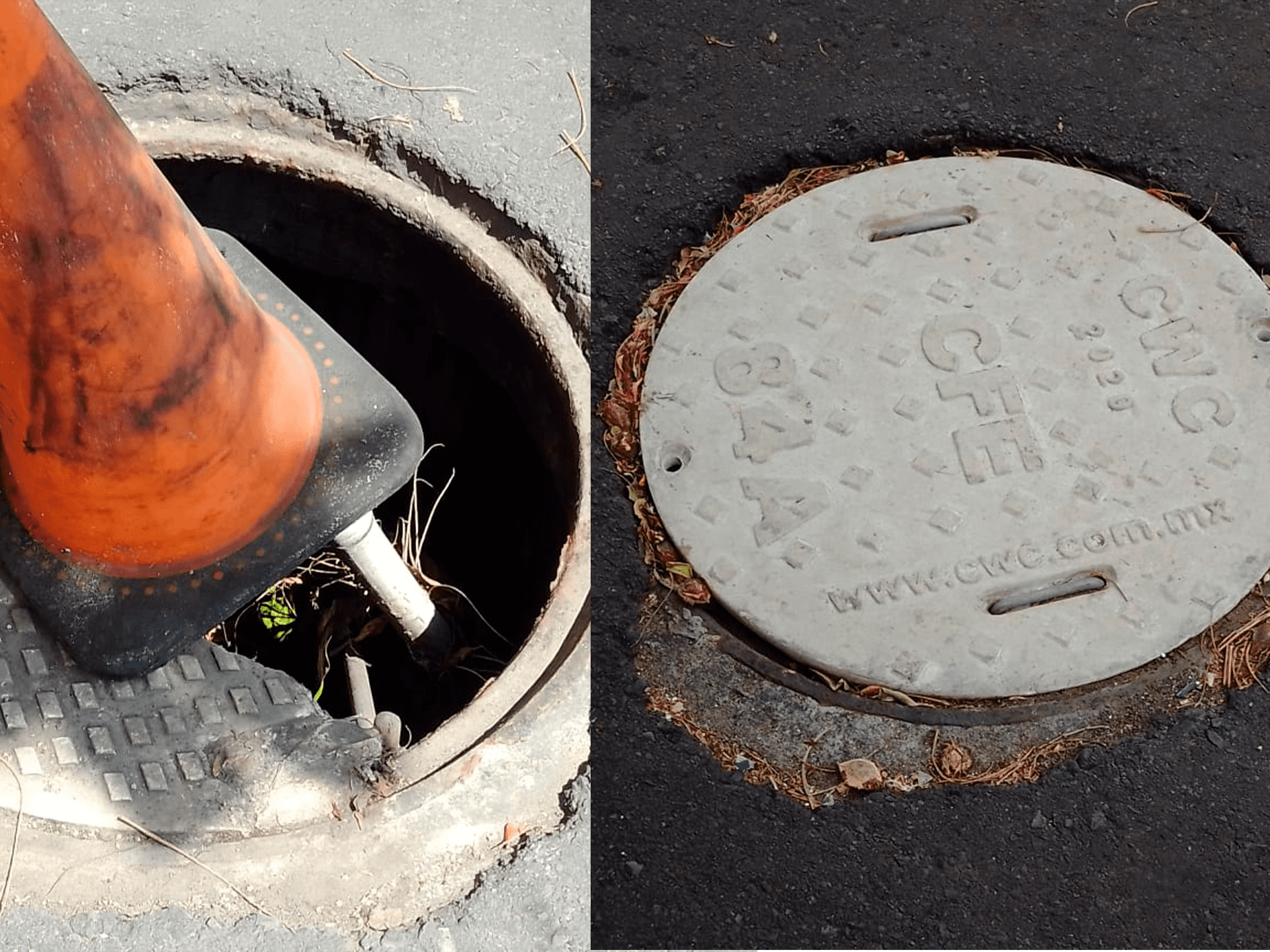 Luego de dos meses, CFE compone registro deteriorado en calle de Boca del Río