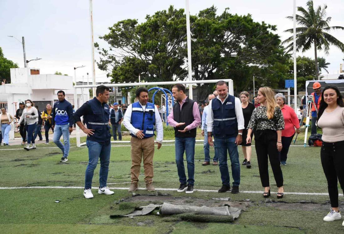 Rehabilitarán unidad deportiva en colonial Manantial de Boca del Río (+Video)