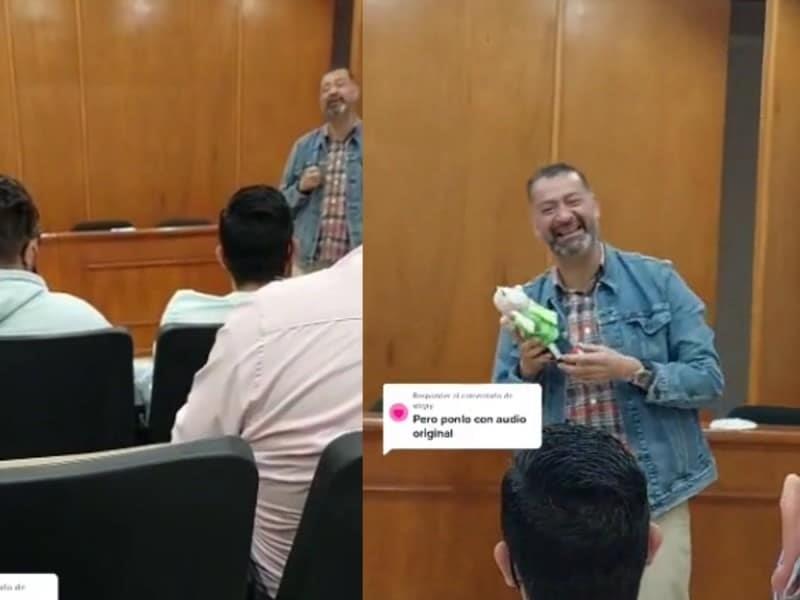 Alumnos regalan doctor simi a su profesor para cumplir su sueño