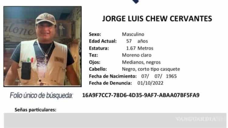 Localizan con vida al periodista Jorge Luis Chew en Guerrero, estaba desaparecido