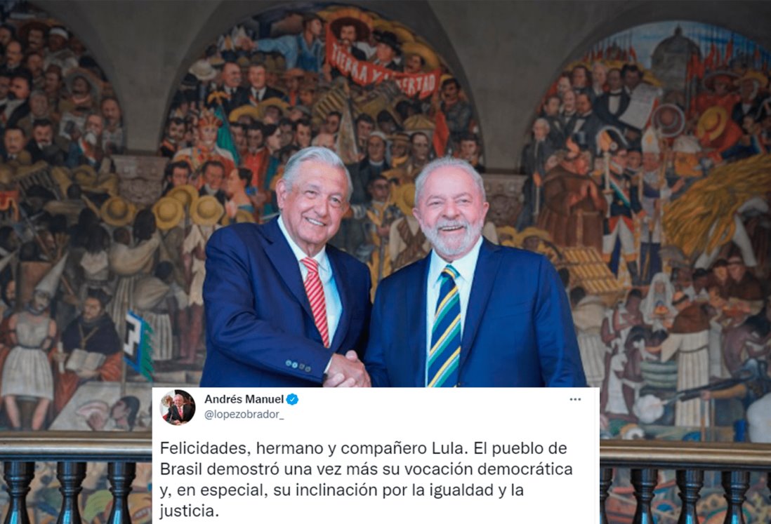 AMLO felicita a Lula da Silva por primera vuelta electoral en Brasil