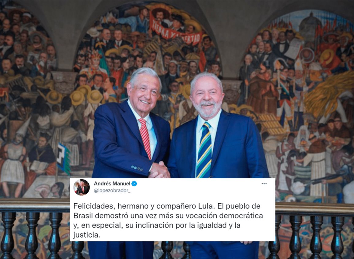 AMLO felicita a Lula da Silva por primera vuelta electoral en Brasil