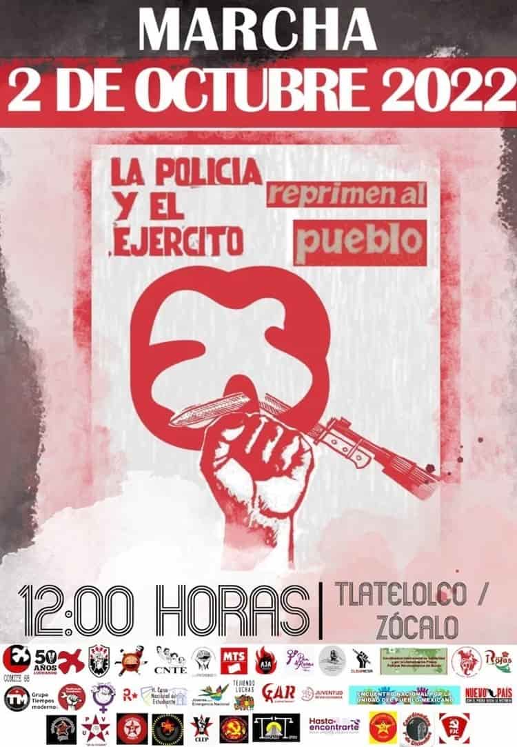 Realizarán marcha conmemorativa por matanza de estudiantes en Tlatelolco en el 68