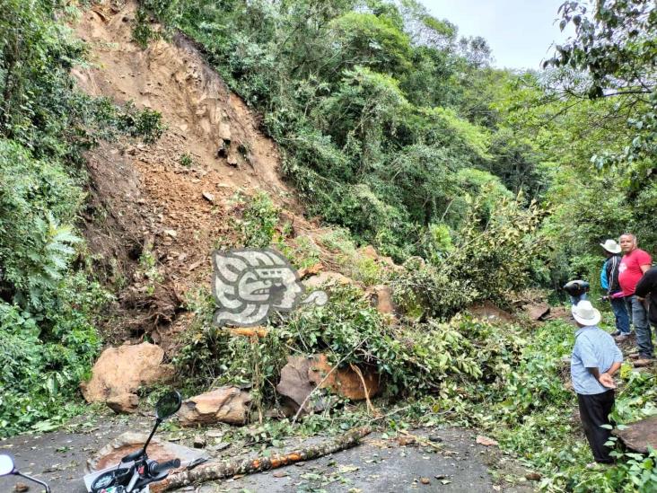 Ante riesgo de desprendimiento de rocas, cierran paso a comunidad de Palapa (+Video)