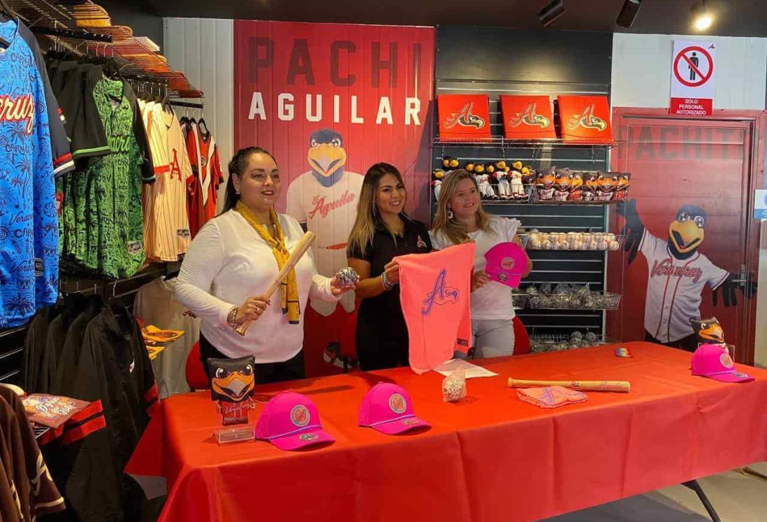 Porcentaje de ventas en tienda de béisbol del Águila de Veracruz será donado a Amanc