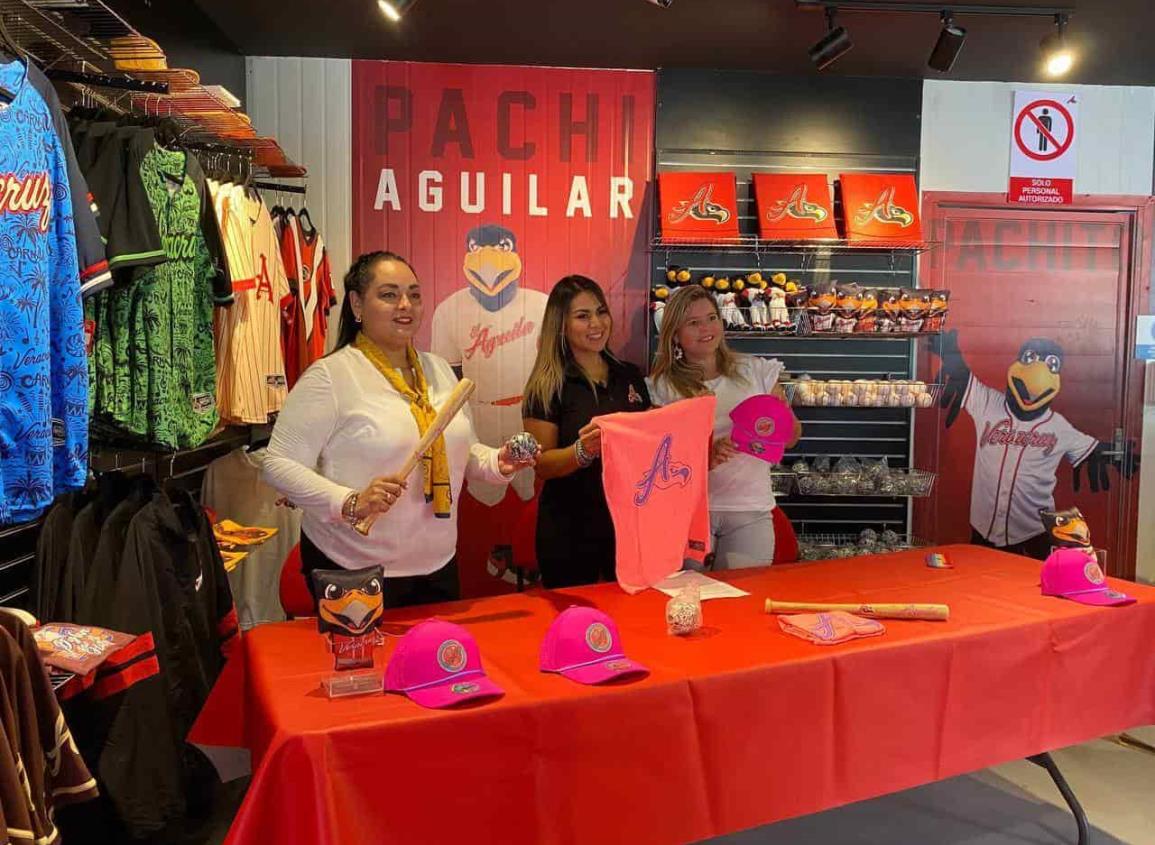 Porcentaje de ventas en tienda de béisbol del Águila de Veracruz será donado a Amanc