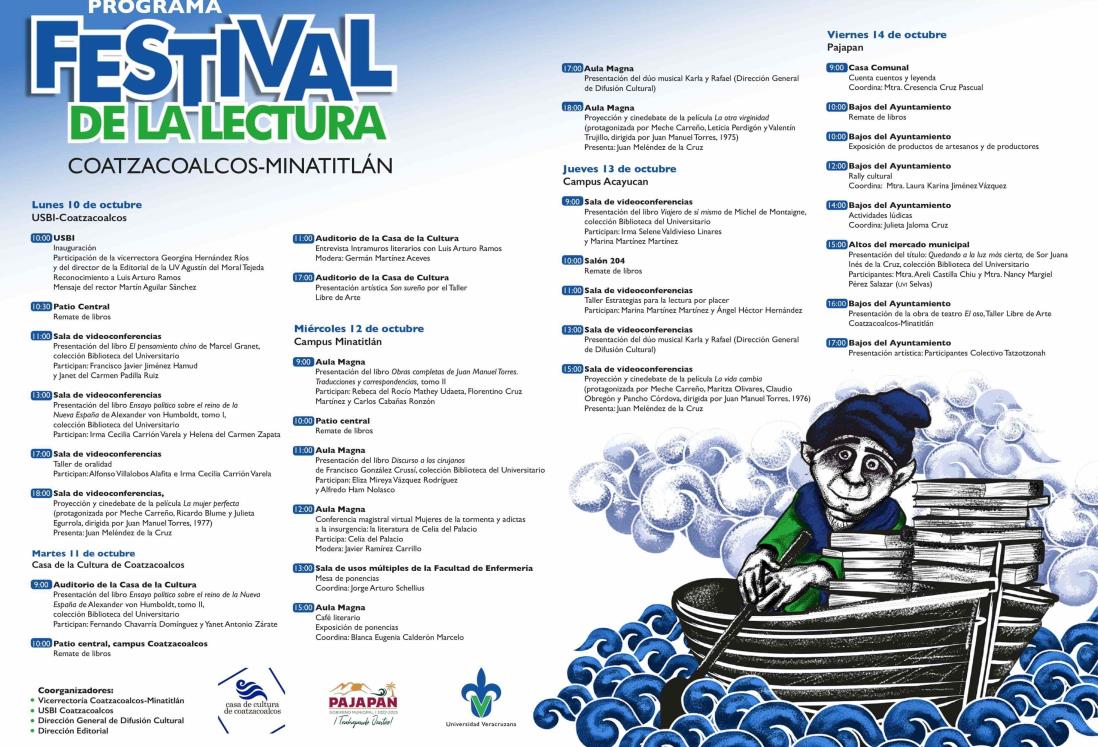 Prepara la Universidad Veracruzana zona sur, el Festival de la lectura